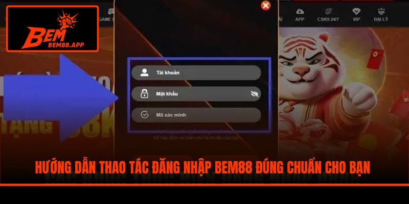 Hướng dẫn thao tác đăng nhập BEM88 đúng chuẩn cho bạn